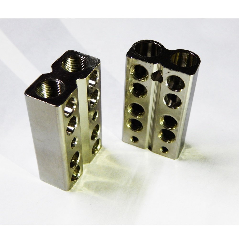 High Grade Custom Size Brass Electrical PCB Neutral Link Bus Bar And AWG Power Distribution Terminal Connector Blocks