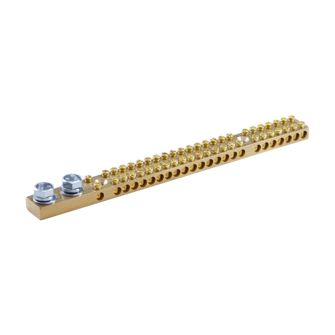 High Grade Custom Size Brass Electrical PCB Neutral Link Bus Bar And AWG Power Distribution Terminal Connector Blocks