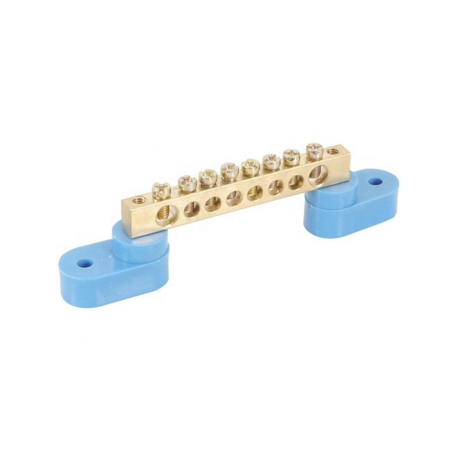 High Grade Custom Size Brass Electrical PCB Neutral Link Bus Bar And AWG Power Distribution Terminal Connector Blocks