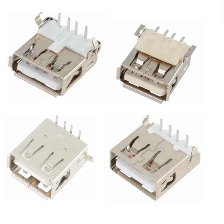 Free Sample 90 Degree SMT Welded type A Socket USB 2.0 Female Connector