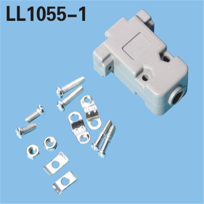Plastic hood for d-sub dust cover plastic type chrome plated15 Pin DB Metal Hood D-sub connector cover