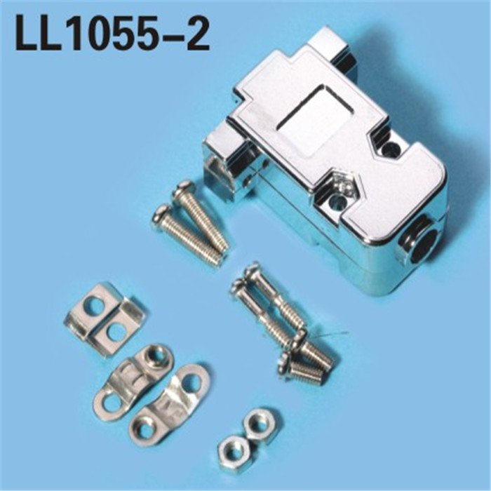 Plastic hood for d-sub dust cover plastic type chrome plated15 Pin DB Metal Hood D-sub connector cover