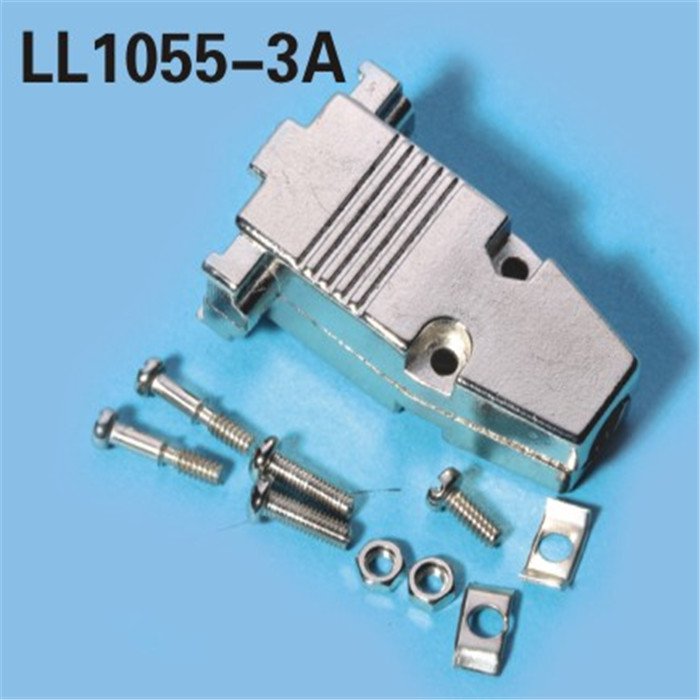 Plastic hood for d-sub dust cover plastic type chrome plated15 Pin DB Metal Hood D-sub connector cover
