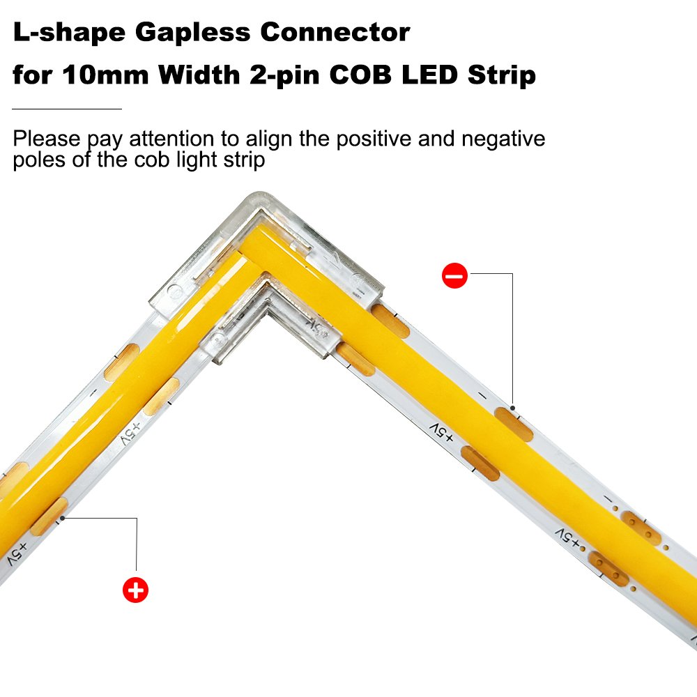 Factory Wholesale 10mm Width Right Angle L Shape solderless Corner Connector