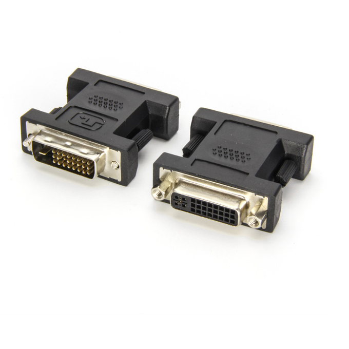 HD 1080P DVI-I Male to Female Two-Chanel Exchanger Adapter Connector