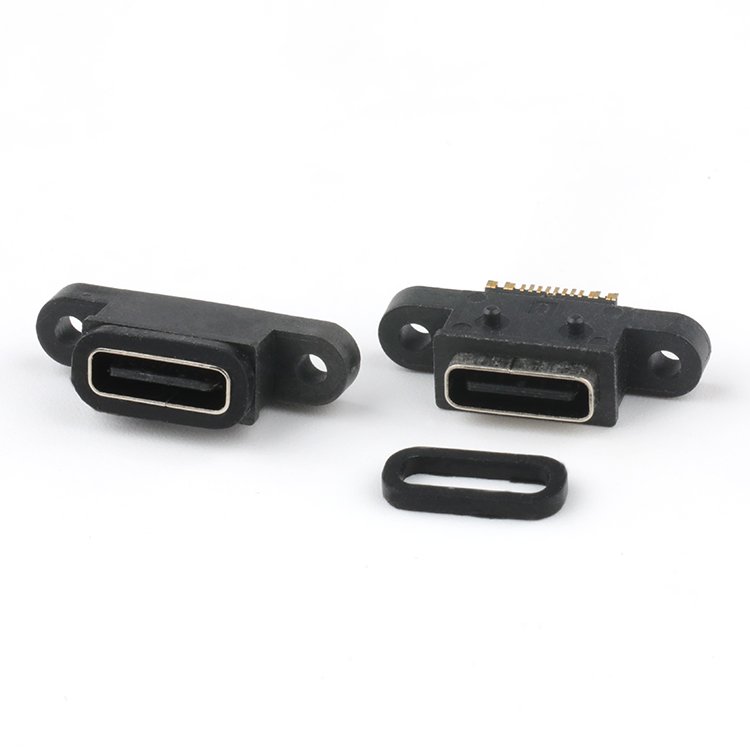 16P IP68 Waterproof USB Type C Female Receptacle SMT Connector for PCB
