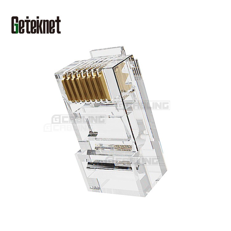 GETEKnet Cat6 RJ45 connector plug connector 8pin gold Computer plug Rj45 Connector