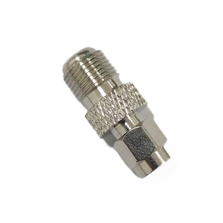 High performance alloy RF Coaxial adapter F female to SMA male connector