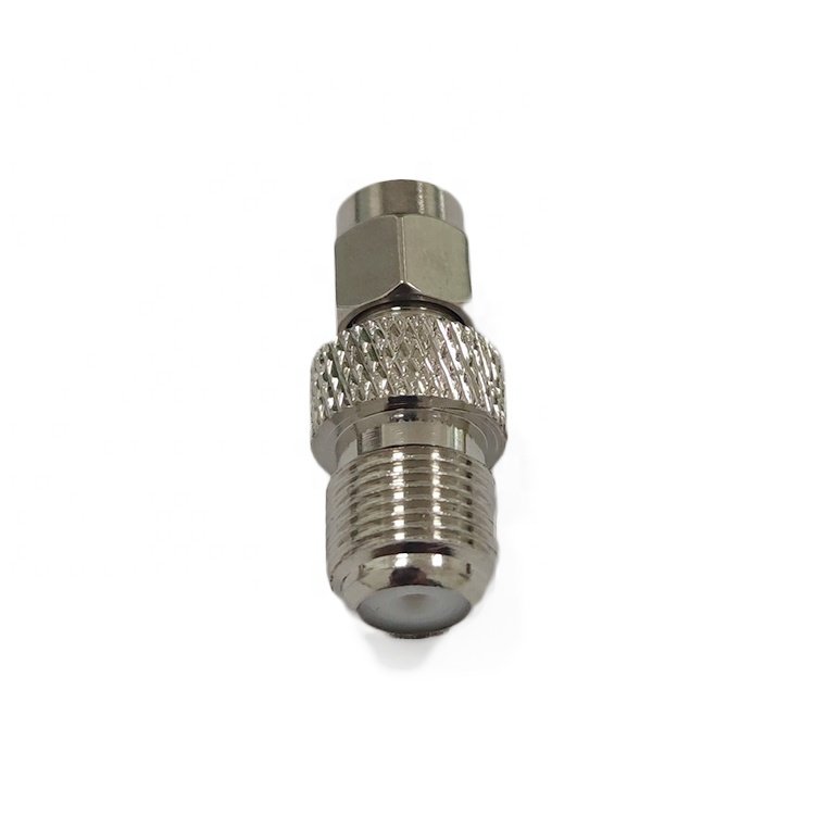 High performance alloy RF Coaxial adapter F female to SMA male connector
