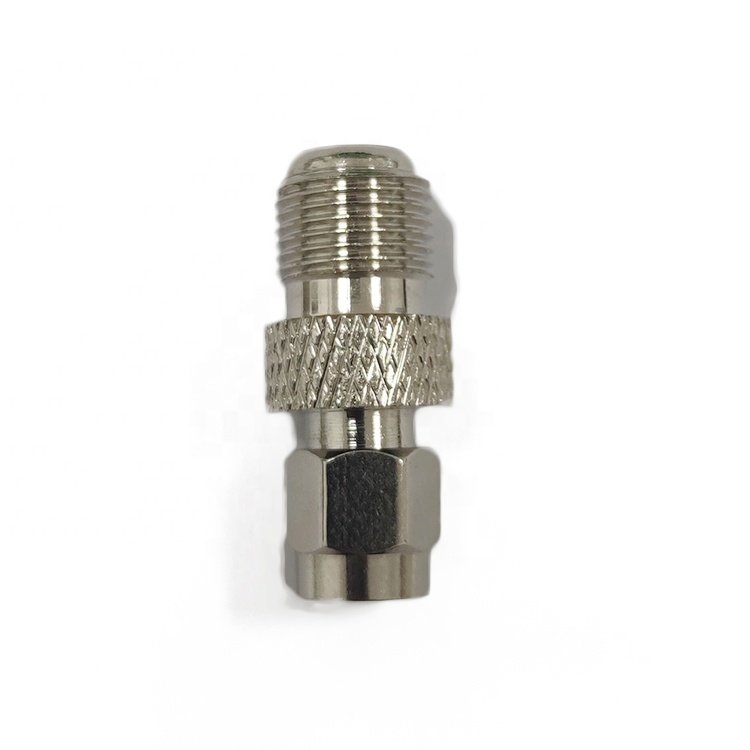 High performance alloy RF Coaxial adapter F female to SMA male connector