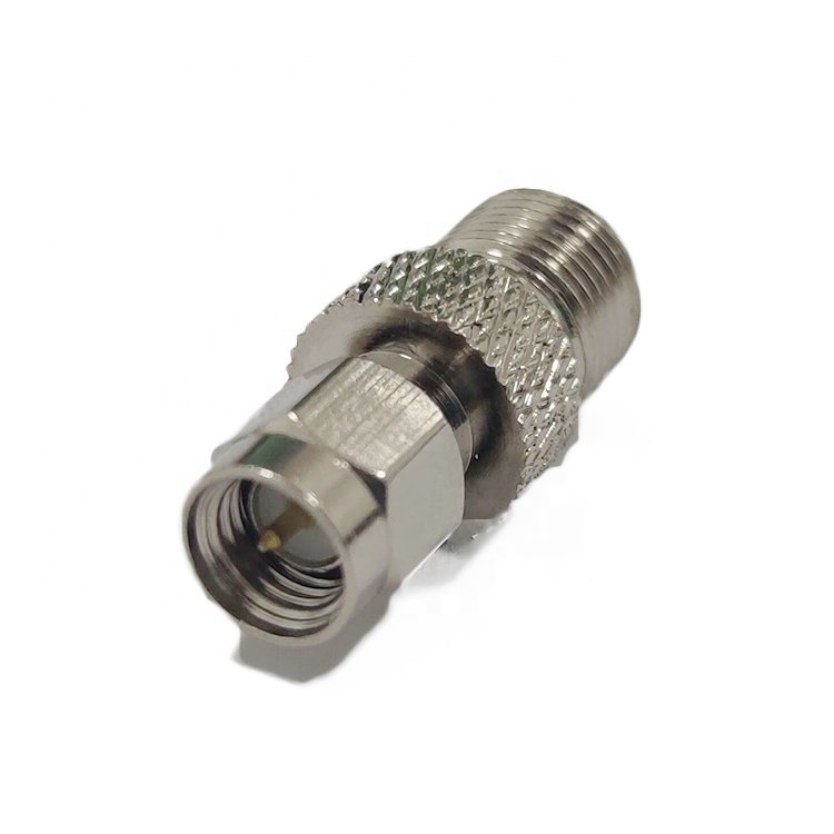 High performance alloy RF Coaxial adapter F female to SMA male connector
