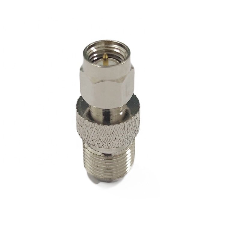 High performance alloy RF Coaxial adapter F female to SMA male connector