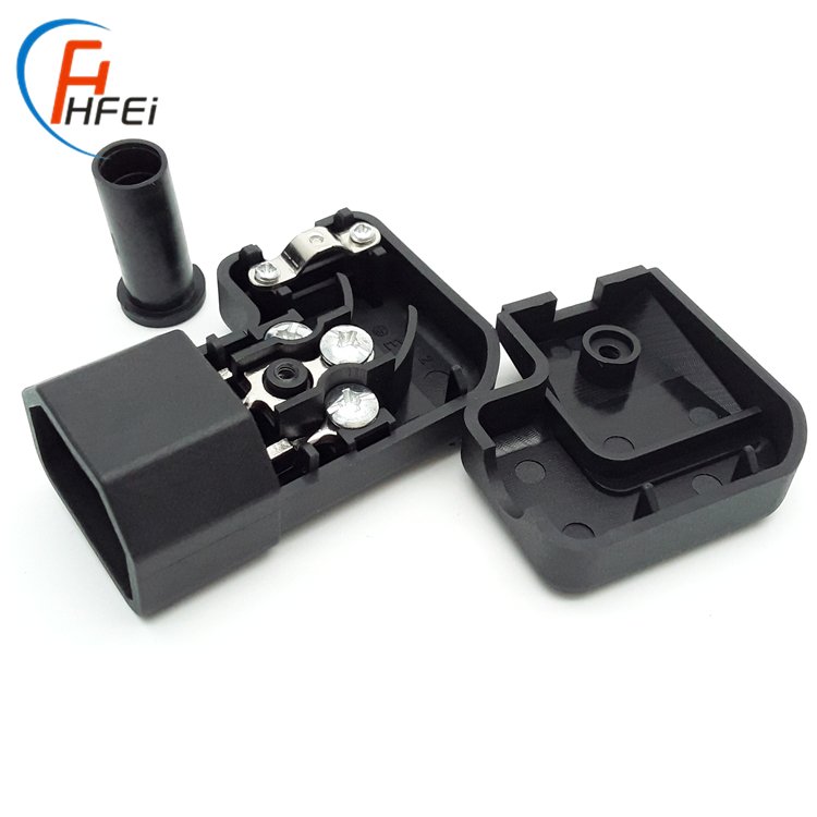 Power electrical terminal connectors plugs C13 C14 angled 90 degree wire connector