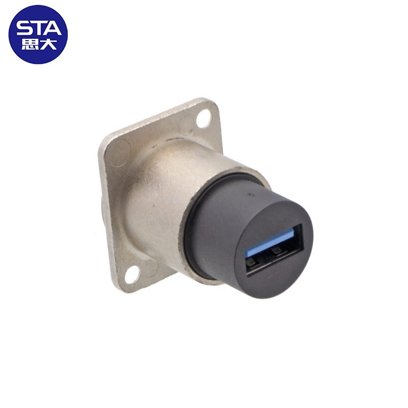 Waterproof Metal USB Female to Female Connector D Type Module Panel Mount USB Socket Adapter USB 2.0 3.0 Connector
