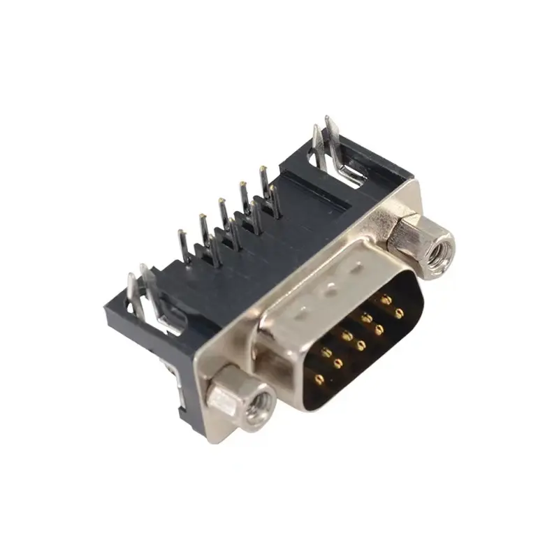 DB9 male Female 9 Pins Right Angle PCB Mount Connector 90 Degree D-Sub Solder Type db 9 connector
