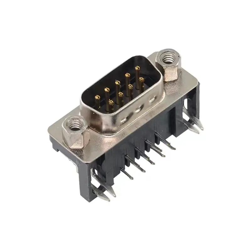DB9 male Female 9 Pins Right Angle PCB Mount Connector 90 Degree D-Sub Solder Type db 9 connector