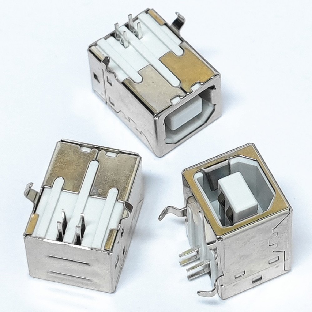 Right Angle 4 pin USB type B jack through hole connector USB Socket