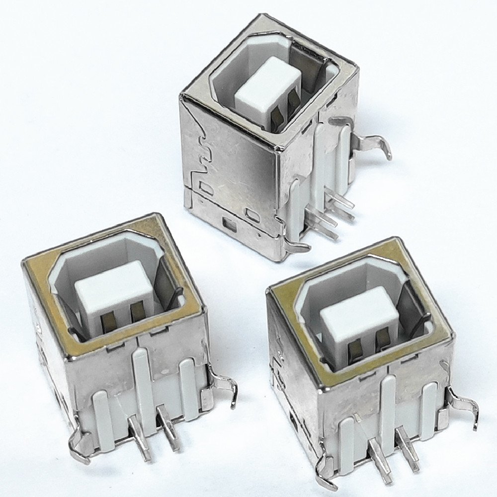 Right Angle 4 pin USB type B jack through hole connector USB Socket