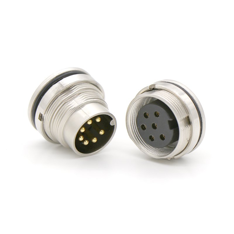 Manufacturer direct selling M16F M16 front lock socket male 3,4,5,6,8,12,17Pin circular connectors