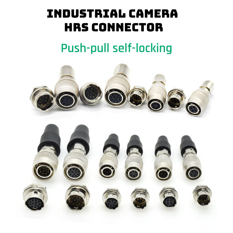 Industrial Camera Push Pull Selflocking Connector HRS 4P 6P 10P 12P Aviation Plug HR10A-7P-6P HR10A-10P-12P Hirose HRS Connector