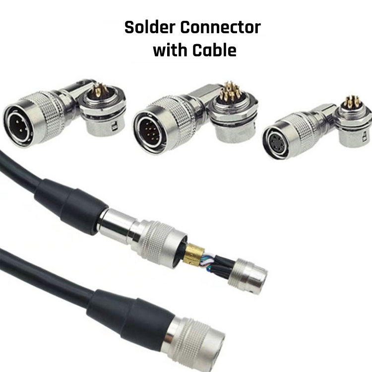 Industrial Camera Push Pull Selflocking Connector HRS 4P 6P 10P 12P Aviation Plug HR10A-7P-6P HR10A-10P-12P Hirose HRS Connector