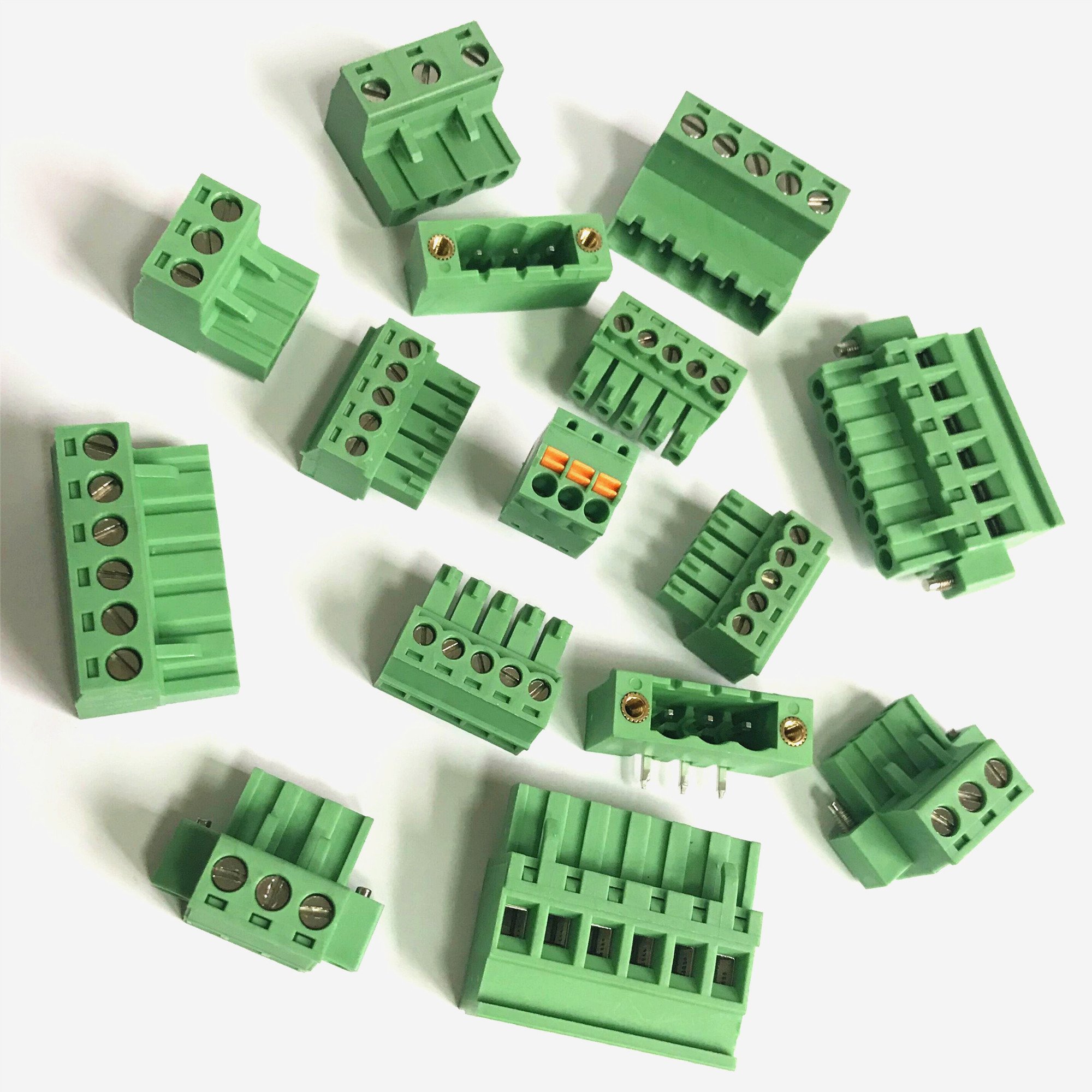 factory sales pitch 3.5/3.81/5.08/5.0/7.62mm plug-in PCB terminal blocks PCB connector with LED PCB POWER KF2EDG WJ2EDGK