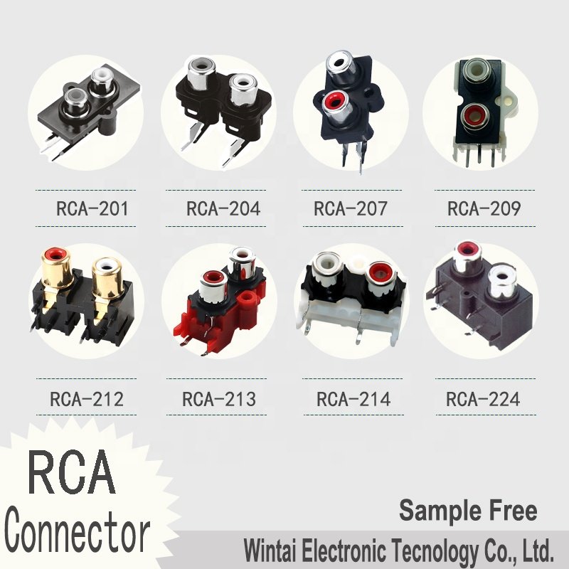 Wintai-Tech RCA-207 China Seocket RCA 2 Pin Supplier RCA Female Socket RCA Double Jack Manufacturer