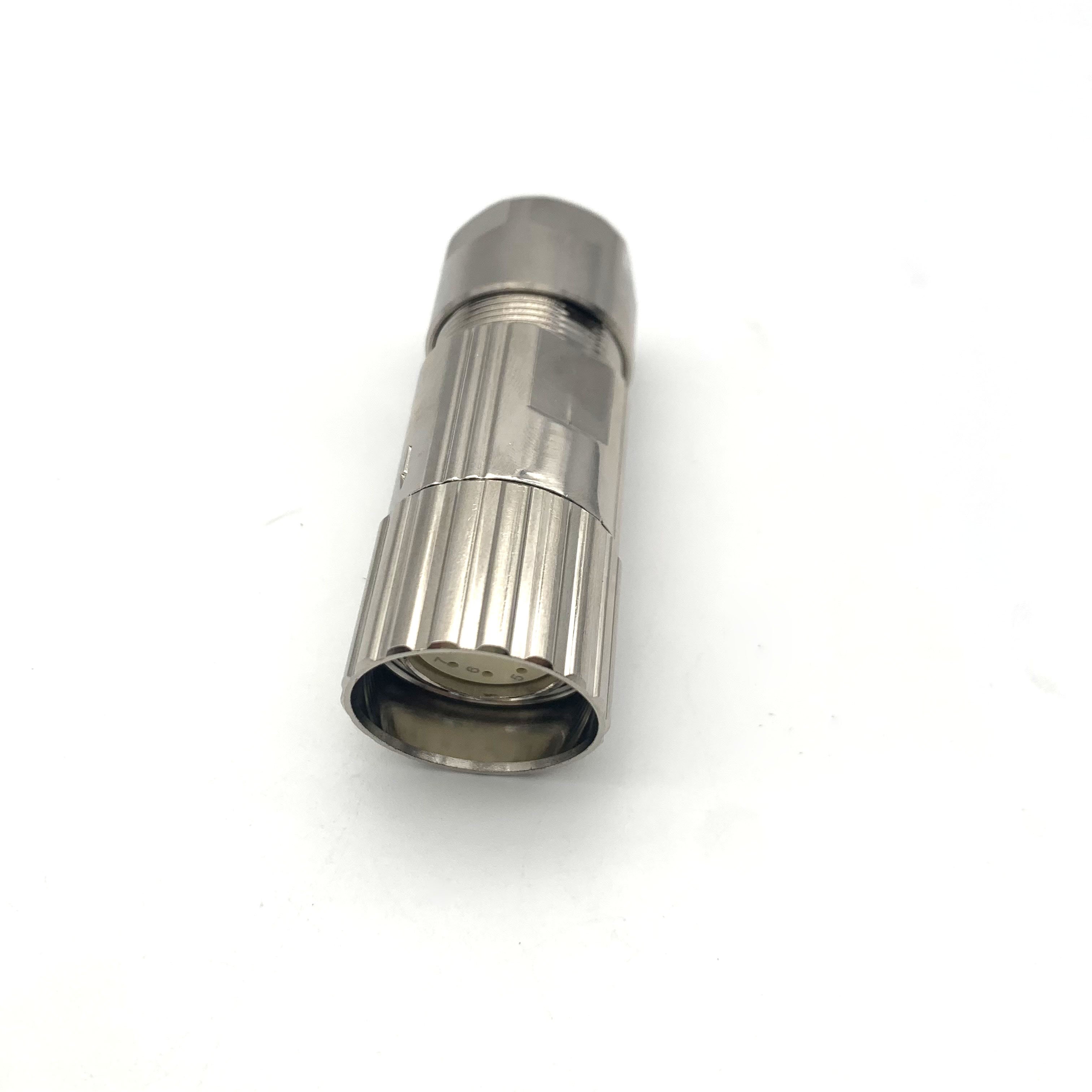 SVLEC M23 assembly connectors 12pin circular connector 12 pin female counter clockwise