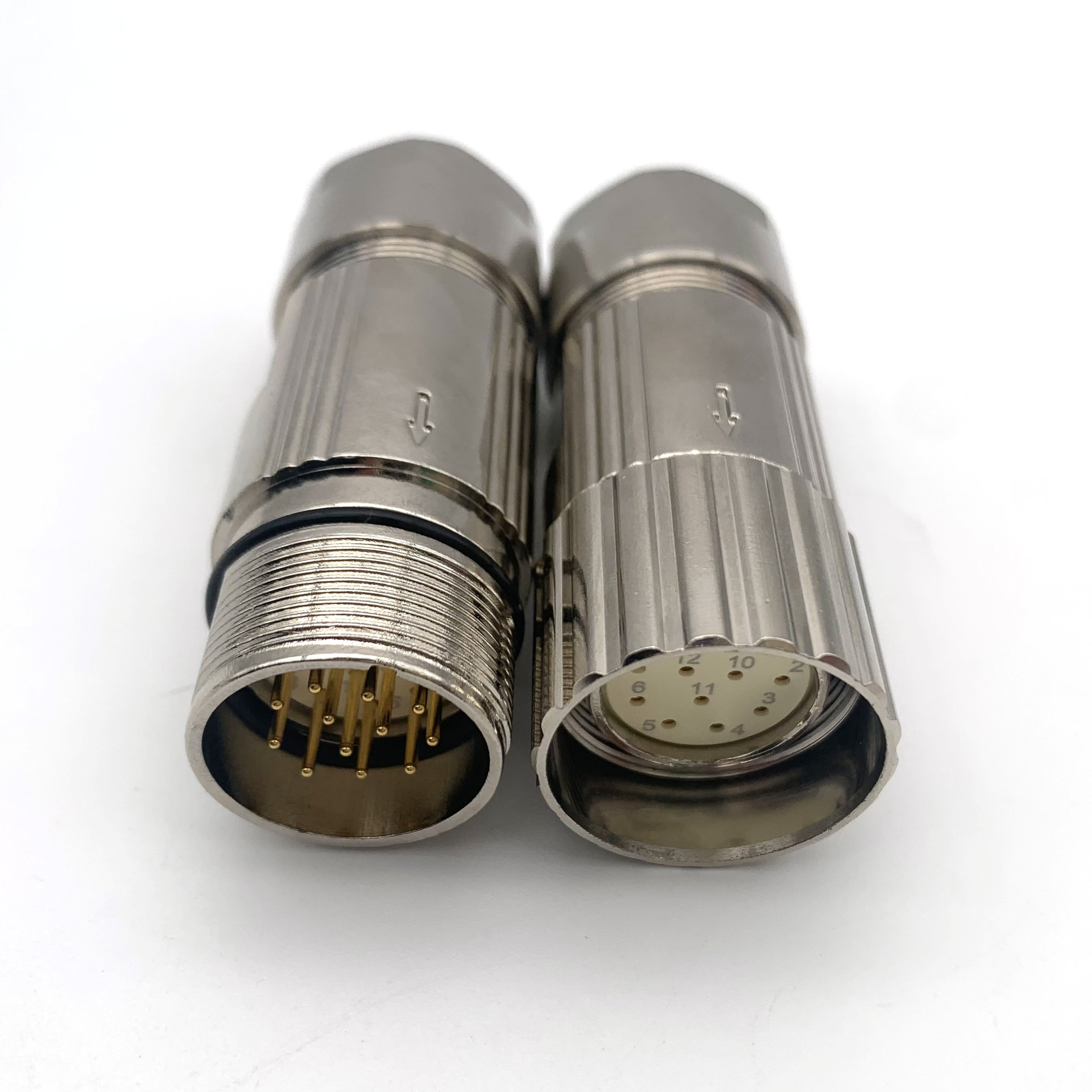 SVLEC M23 assembly connectors 12pin circular connector 12 pin female counter clockwise
