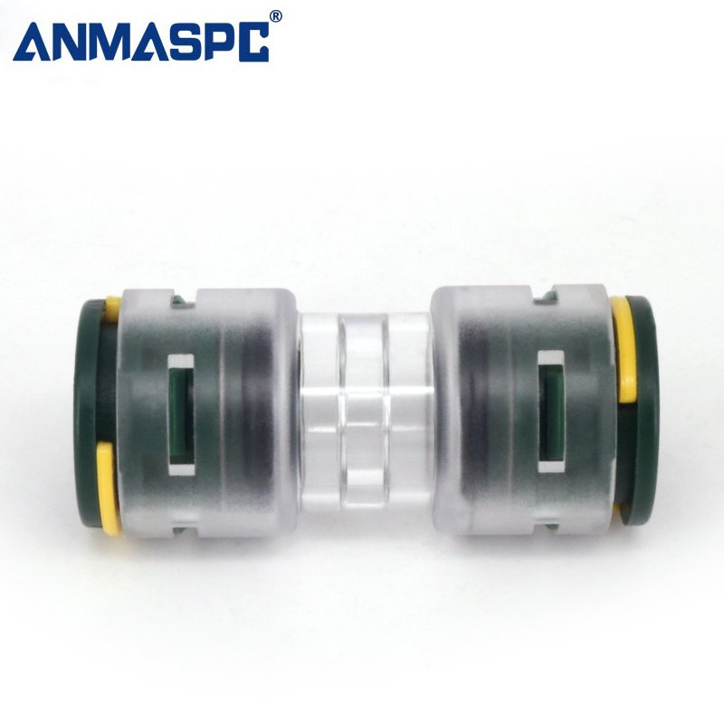 Direct Installed 14/10mm Microduct Connector - micro duct straight connector for Air Blowing Optical Fiber cable