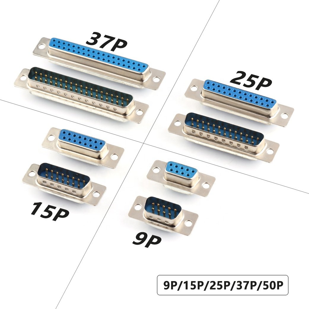 9 Pins d-sub dB9 d-sub VGA Connector 2 row female Soldering D Sub 9 pin vga female Connector For PCB Monitor