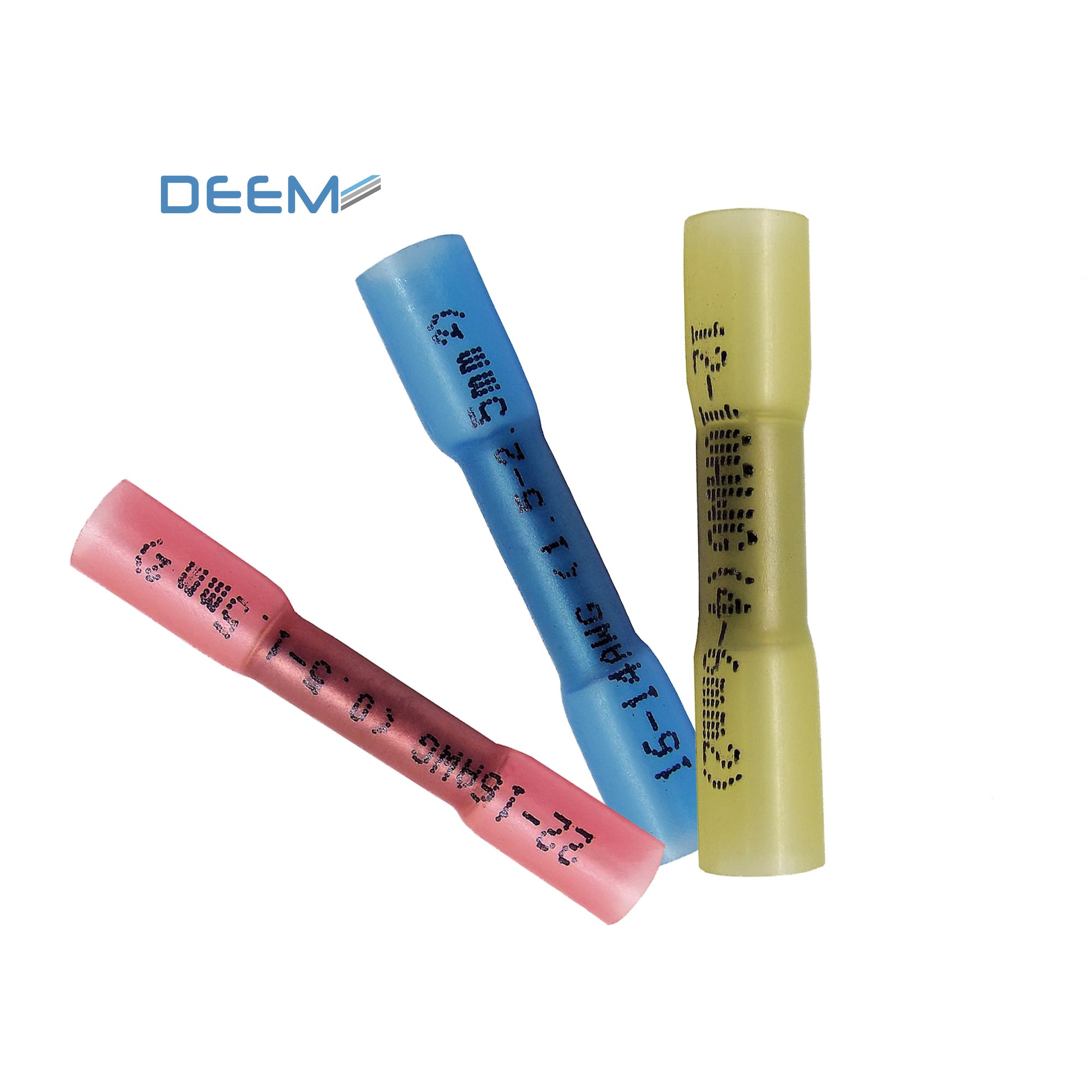 DEEM Electrical butt splice crimp connector heat shrink waterproof wire butt connectors heat shrink wire connectors