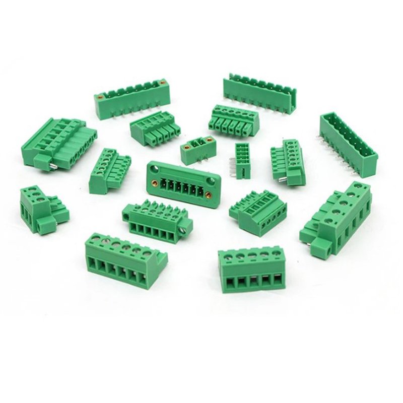 Wholesale 300V pcb Electric Connector Screw Push Wire Connection Green Power 5.08mm pitch Pluggable Terminal Blocks