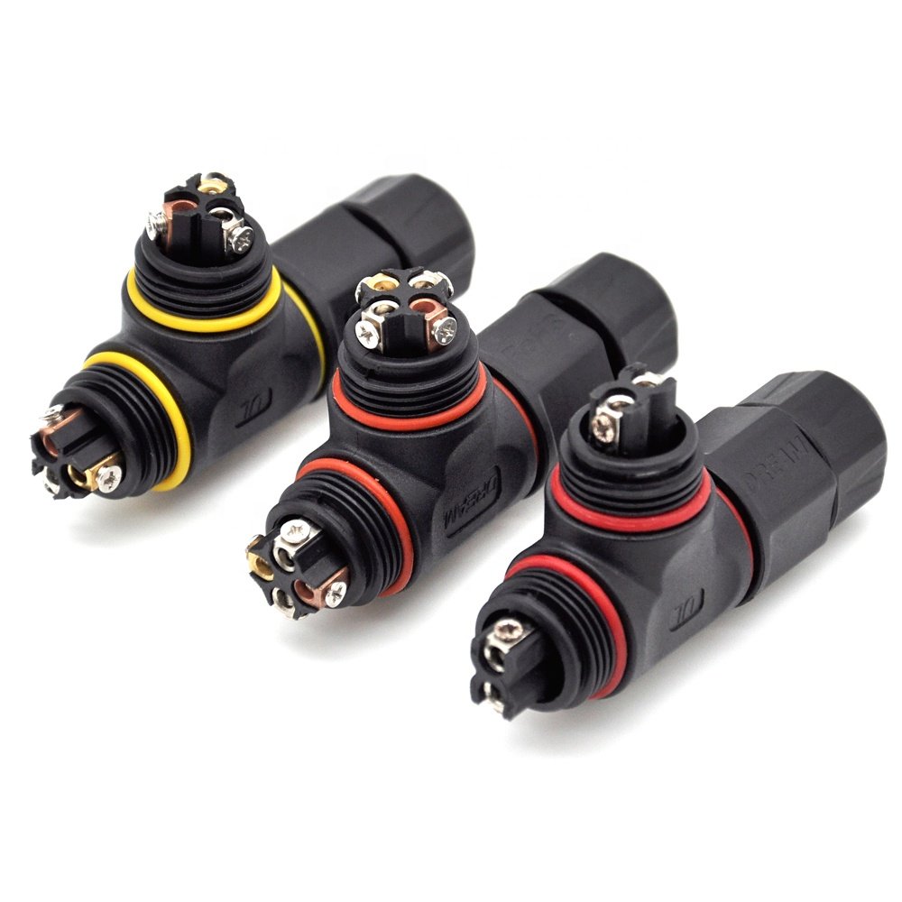 Hot Sales Outdoor LED Plastic IP68 Waterproof Electrical 2/3/4/5/6 Pin Screw Connector Circular IP68 Waterproof Connector