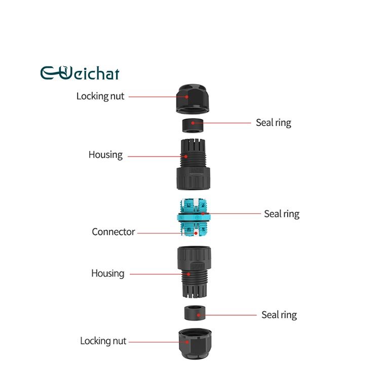 2024 E-Weichat Led Outdoor Lighting Waterproof Connector IP68 Waterproof Connector Power Connector