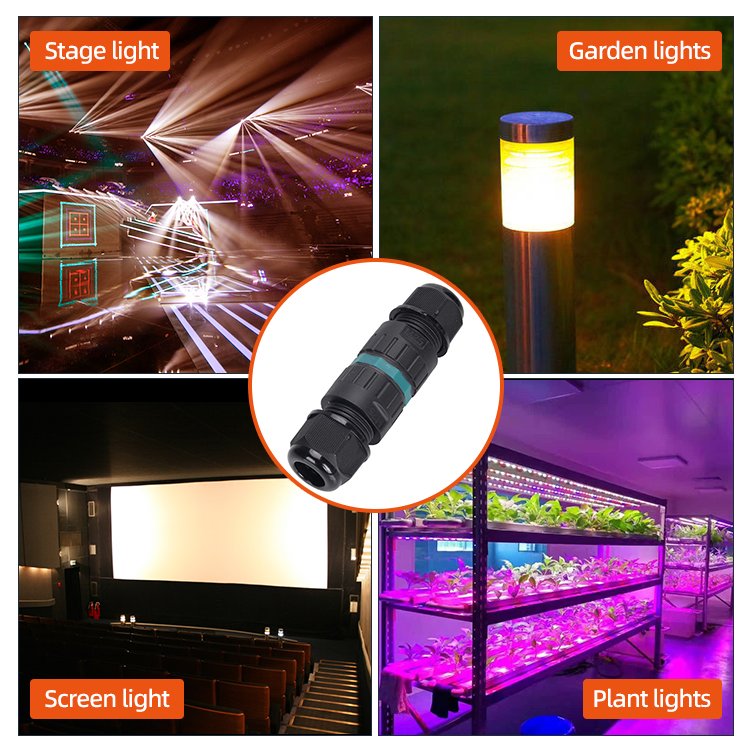 2024 E-Weichat Led Outdoor Lighting Waterproof Connector IP68 Waterproof Connector Power Connector