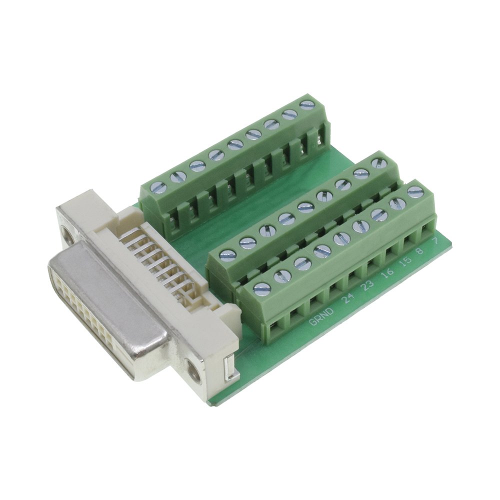 Europe Online Seller OEM Manufacturer VGA DVI Connector Female PCB 24pin Terminal Block Adaptor Connector for Video Transfer