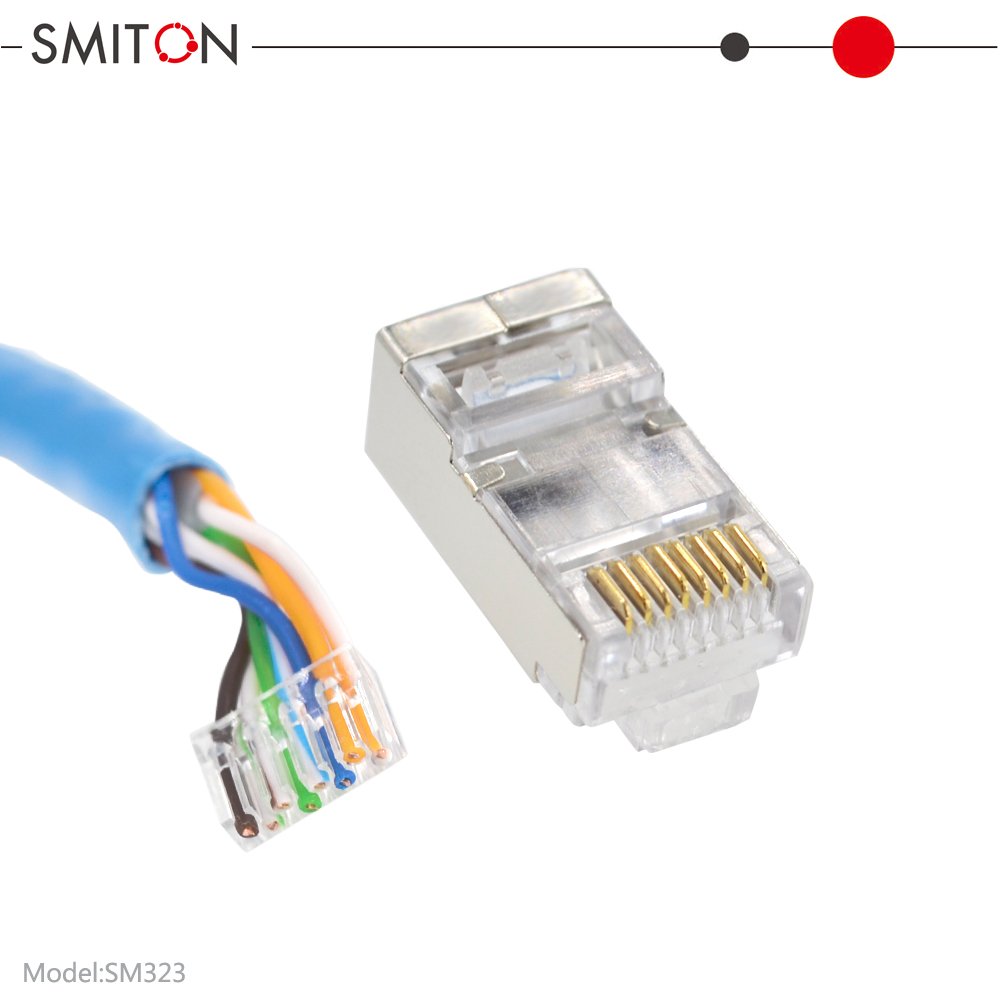 Two Pieces RJ45 Accessories Network Connector With Insert Cat6 FTP RJ45 Modular Plug