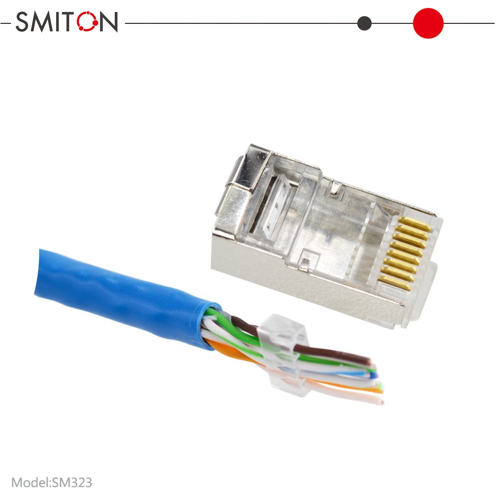 Two Pieces RJ45 Accessories Network Connector With Insert Cat6 FTP RJ45 Modular Plug