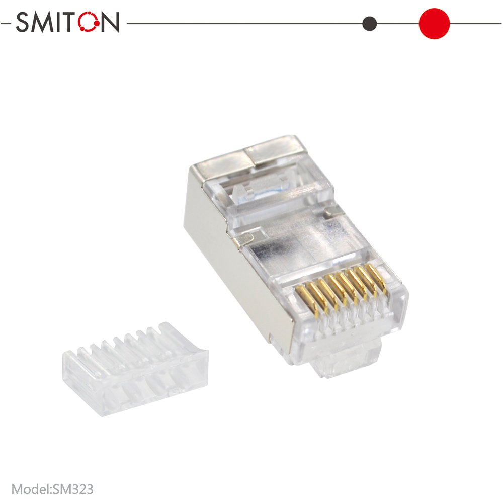 Two Pieces RJ45 Accessories Network Connector With Insert Cat6 FTP RJ45 Modular Plug