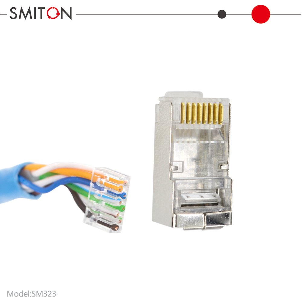 Two Pieces RJ45 Accessories Network Connector With Insert Cat6 FTP RJ45 Modular Plug
