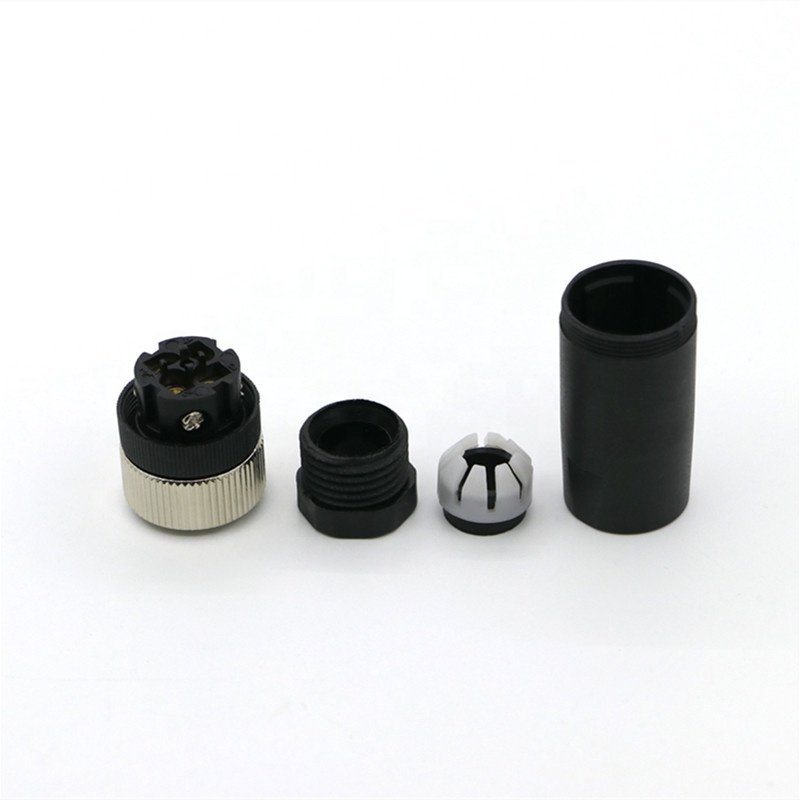 female M8 3pin straight 3-phase connector plug male wireless power accessory