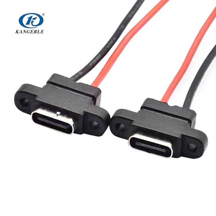 Waterproof Type-C Connector Female Socket Usb C Male Connector USB TYPE-C Connector