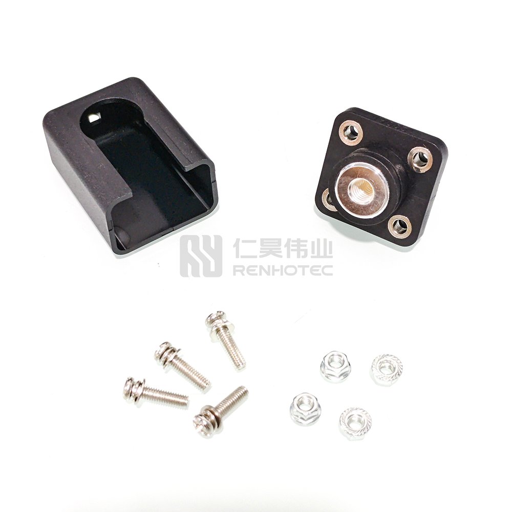 High Current Thru Panel Battery Copper Terminal Connectors 300A 500amps Connector M10 Busbar Lug for Battery Pack