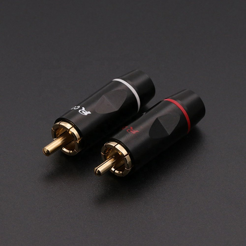 RCA cable Connector Audio HIFI parts RCA male plug Terminals AV Connector Support 8.5mm Cable