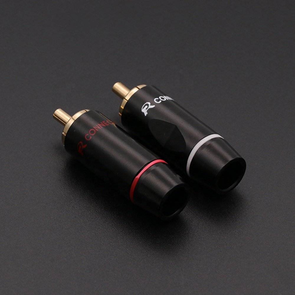 RCA cable Connector Audio HIFI parts RCA male plug Terminals AV Connector Support 8.5mm Cable