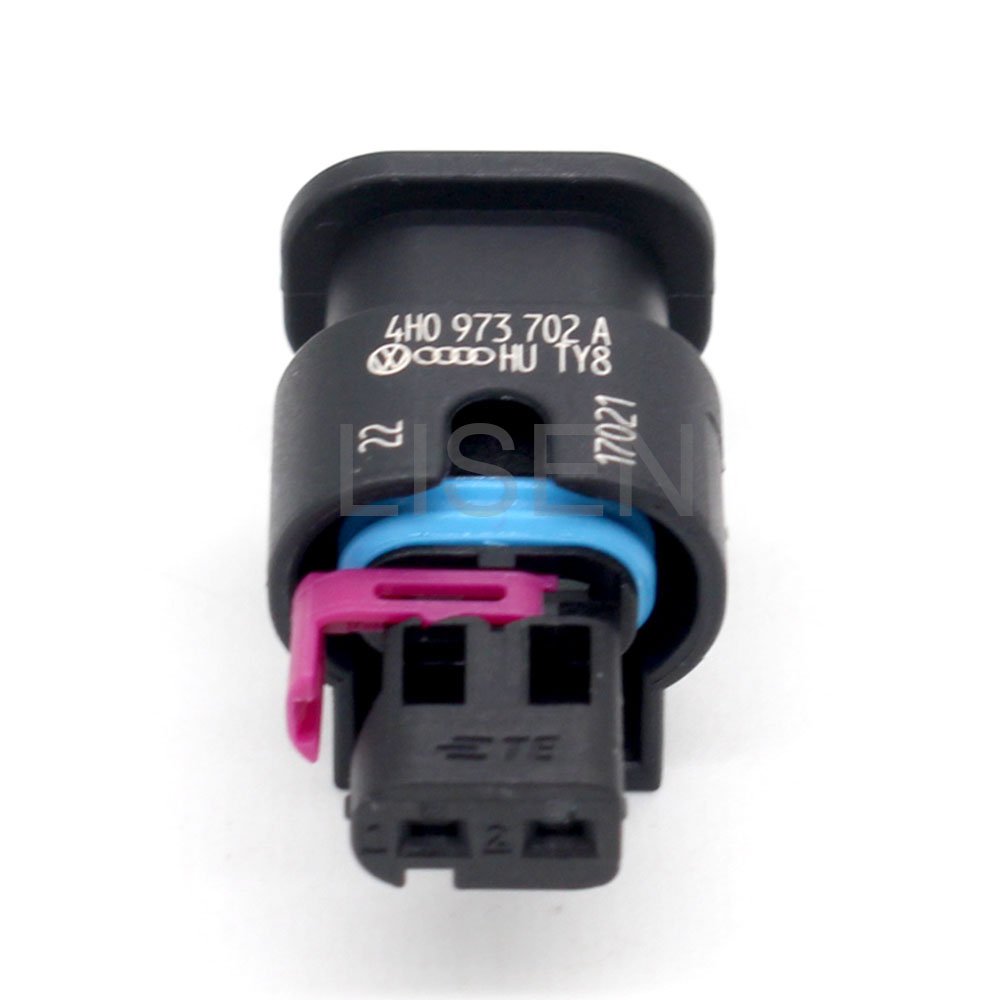 Original 4H0973702A TE 2 Pin Female Black Waterproof Electrical Cable Connector