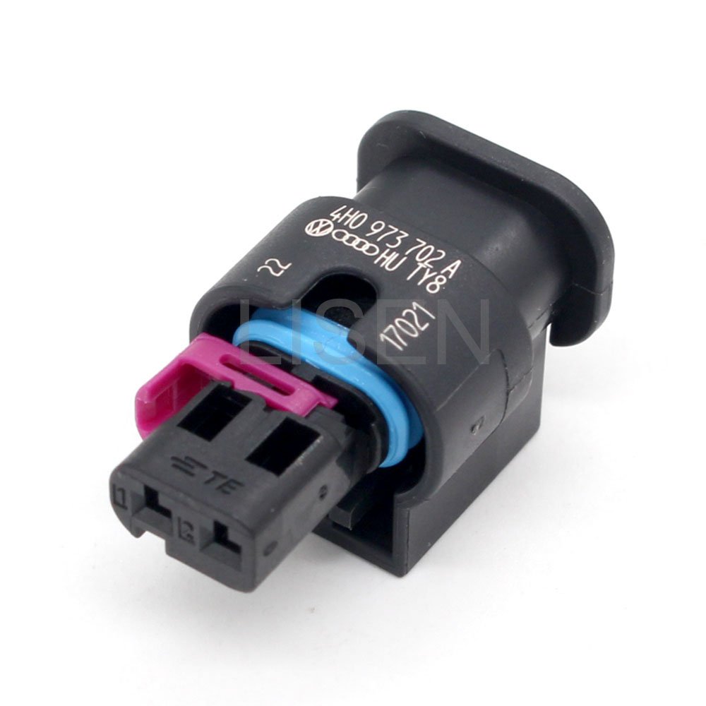 Original 4H0973702A TE 2 Pin Female Black Waterproof Electrical Cable Connector