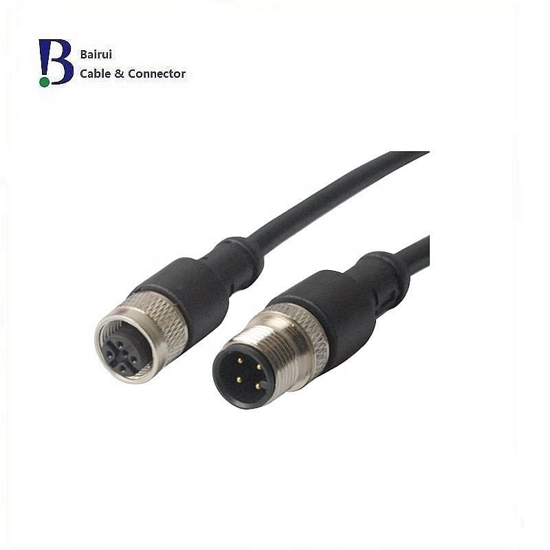 Circular Sensor M12 4 Position A-Coded Female to Pigtail Cable Assemblies Waterproof IP67 For Industrial Automation Signals