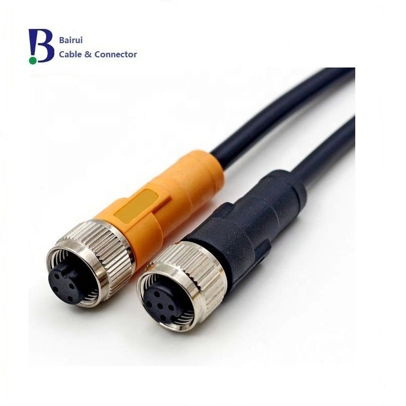 Circular Sensor M12 4 Position A-Coded Female to Pigtail Cable Assemblies Waterproof IP67 For Industrial Automation Signals